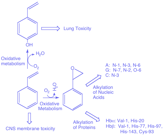 Lung toxicity chemical reaction